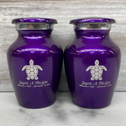 Customer Gallery - Sea Turtle Keepsake Urn - Purple Luster