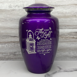 Customer Gallery - Keep the Light On Cremation Urn - Purple Luster