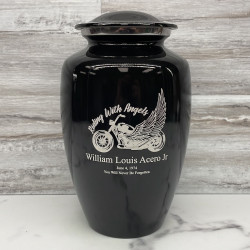 Customer Gallery - Riding with Angels Motorcycle Cremation Urn - Jet Black