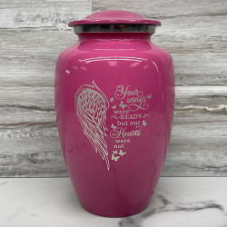Customer Gallery - Your Wings Were Ready Cremation Urn - Rose Pink