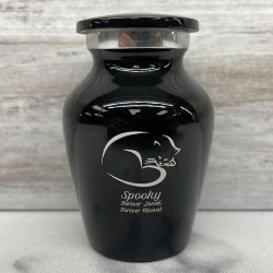 Customer Gallery - Keepsake Sleeping Cat Pet Cremation Urn - Jet Black