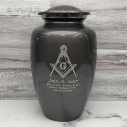 Customer Gallery - Masonic Cremation Urn - Gunmetal Gray