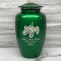 Customer Gallery - Classic Tractor Cremation Urn - Shamrock Green