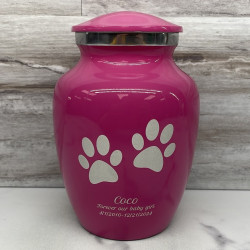 Customer Gallery - Small Pawprints Pet Cremation Urn - Rose Pink