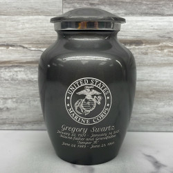 Customer Gallery - Marine Corps Sharing Urn - Gunmetal Gray