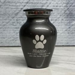 Customer Gallery - Paw Print Keepsake Urn - Gunmetal Gray