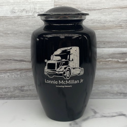 Customer Gallery - Semi Truck II Cremation Urn - Jet Black