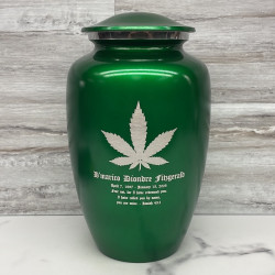 Customer Gallery - Marijuana Cremation Urn - Shamrock Green