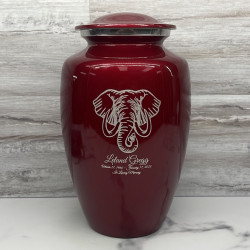 Customer Gallery - Elephant Cremation Urn - Ruby Red