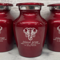 Customer Gallery - Elephant Keepsake Urn - Ruby Red