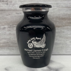 Customer Gallery - Riding with Angels Motorcycle Keepsake Urn - Jet Black