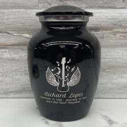 Customer Gallery - Electric Guitar Angel Wings Sharing Urn - Jet Black