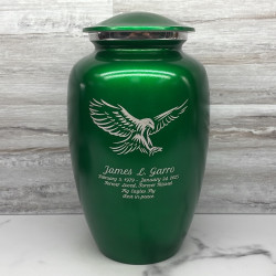 Customer Gallery - Eagle Cremation Urn - Shamrock Green