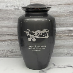 Customer Gallery - Bush Plane Cremation Urn - Gunmetal Gray