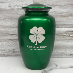 Customer Gallery - 4 Leaf Clover Cremation Urn - Shamrock Green