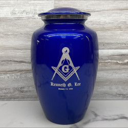Customer Gallery - Masonic Cremation Urn - Midnight Blue