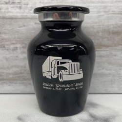 Customer Gallery - Semi Truck Keepsake Urn - Jet Black
