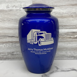 Customer Gallery - Semi Truck Cremation Urn - Midnight Blue