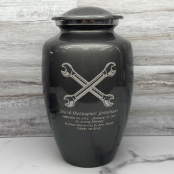 Customer Gallery - Mechanic Wrench Cremation Urn - Gunmetal Gray