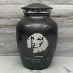 Customer Gallery - Small Shorthaired Dachshund Pet Cremation Urn - Gunmetal Gray