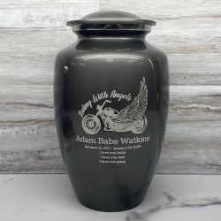 Customer Gallery - Riding with Angels Motorcycle Cremation Urn - Gunmetal Gray