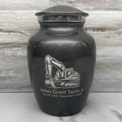 Customer Gallery - Excavator Sharing Urn - Gunmetal Gray