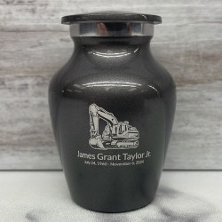 Customer Gallery - Excavator Keepsake Urn - Gunmetal Gray