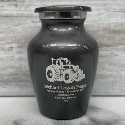 Customer Gallery - Modern Tractor Keepsake Urn - Gunmetal Gray