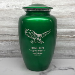 Customer Gallery - Eagle Cremation Urn - Shamrock Green