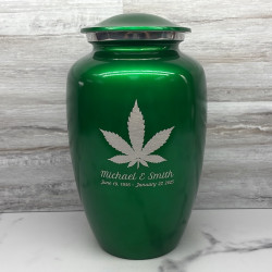 Customer Gallery - Marijuana Cremation Urn - Shamrock Green