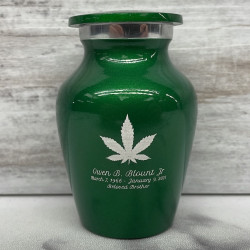 Customer Gallery - Marijuana Keepsake Urn - Shamrock Green
