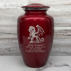 Customer Gallery - Dragon Cremation Urn - Ruby Red