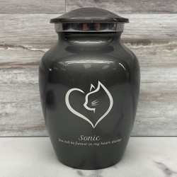 Customer Gallery - Loving Cat Cremation Urn - Gunmetal Gray