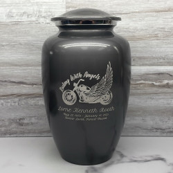 Customer Gallery - Riding with Angels Motorcycle Cremation Urn - Gunmetal Gray