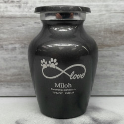 Customer Gallery - Keepsake Infinite Love Pet Cremation Urn - Gunmetal Gray