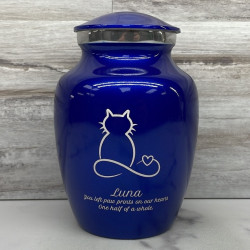 Customer Gallery - Infinite Love Cat Cremation Urn - Midnight Blue