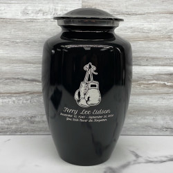 Customer Gallery - Boxing Gloves Cremation Urn - Jet Black