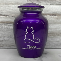 Customer Gallery - Infinite Love Cat Cremation Urn - Purple Luster