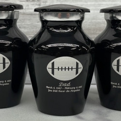 Customer Gallery - Football Keepsake Urn - Jet Black