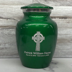 Customer Gallery - Celtic Cross Sharing Urn - Shamrock Green