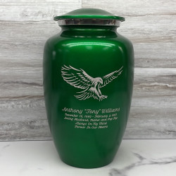 Customer Gallery - Eagle Cremation Urn - Shamrock Green