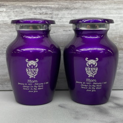 Customer Gallery - Owl Keepsake Urn - Purple Luster