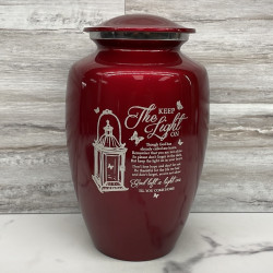 Customer Gallery - Keep the Light On Cremation Urn - Ruby Red