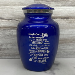 Customer Gallery - I Thought Of You Today Sharing Urn - Midnight Blue