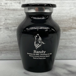 Customer Gallery - Wolf Keepsake Urn - Jet Black