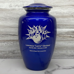 Customer Gallery - Bowling Cremation Urn - Midnight Blue