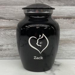 Customer Gallery - Small Loving Cat Pet Cremation Urn - Jet Black