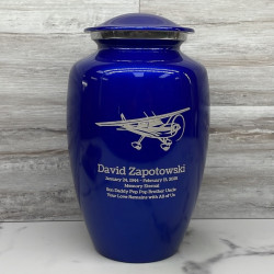 Customer Gallery - Airplane Cremation Urn - Midnight Blue