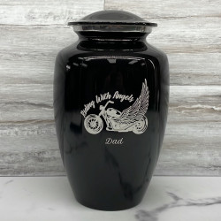 Customer Gallery - Riding with Angels Motorcycle Cremation Urn - Jet Black