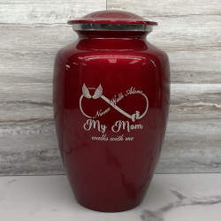 Customer Gallery - My Mom Walks With Me Cremation Urn - Ruby Red